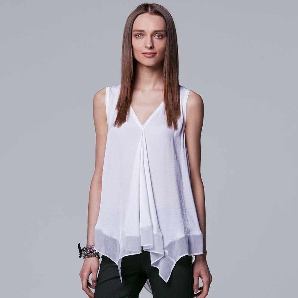Simply Vera Vera Wang Handkerchief Hem Tank